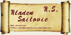 Mladen Sailović vizit kartica
